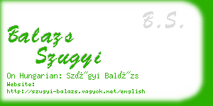 balazs szugyi business card